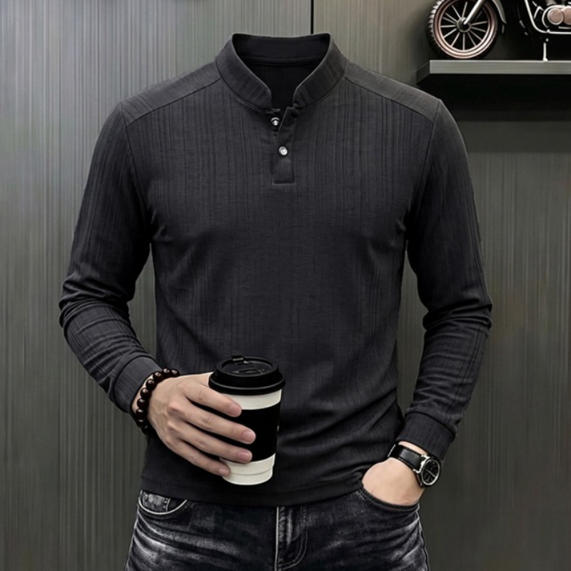Mens Formal - Erkek İş Günlük Uzun Kollu Polo