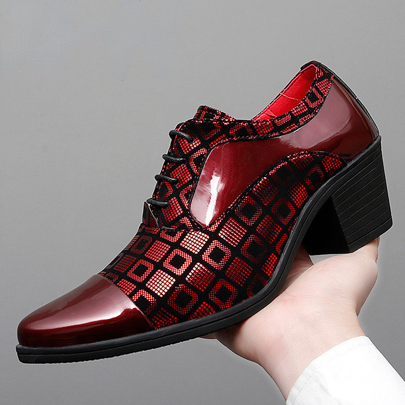 Men'S Luxury Formal Wear - Erkek Resmi Ayakkabıları Yüksek Topuklu İş