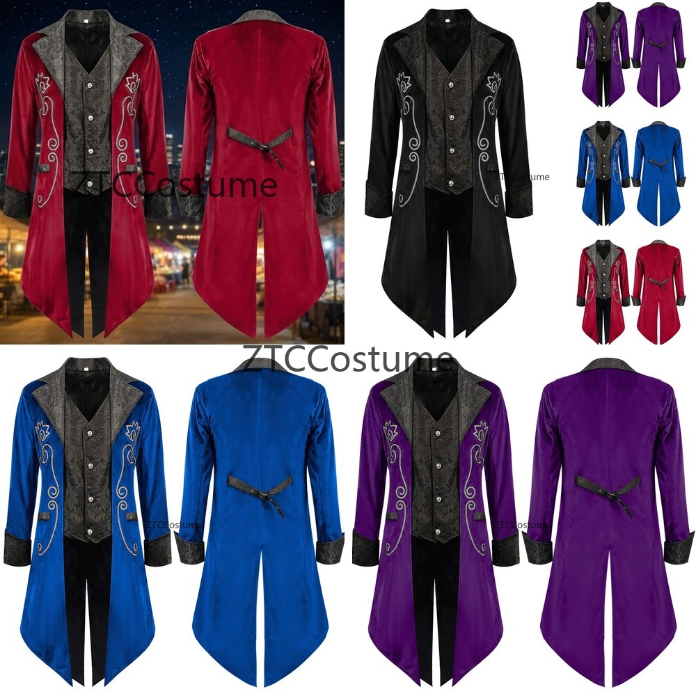 Historical Men'S Formal Wear - Steampunk viktorya dönemi tarzı frak ortaçağ