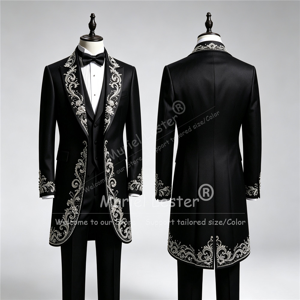 Men'S Formal Wear In Wedding - Lüks Erkek Düğün Smokini Takımları Uzun
