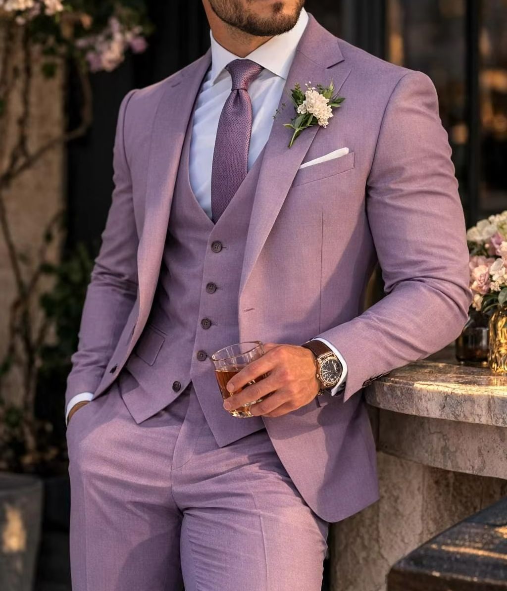 Lavanta 3 Parça erkek Takım El - Men'S Formal Wear In Wedding incelemesi ve fiyatı