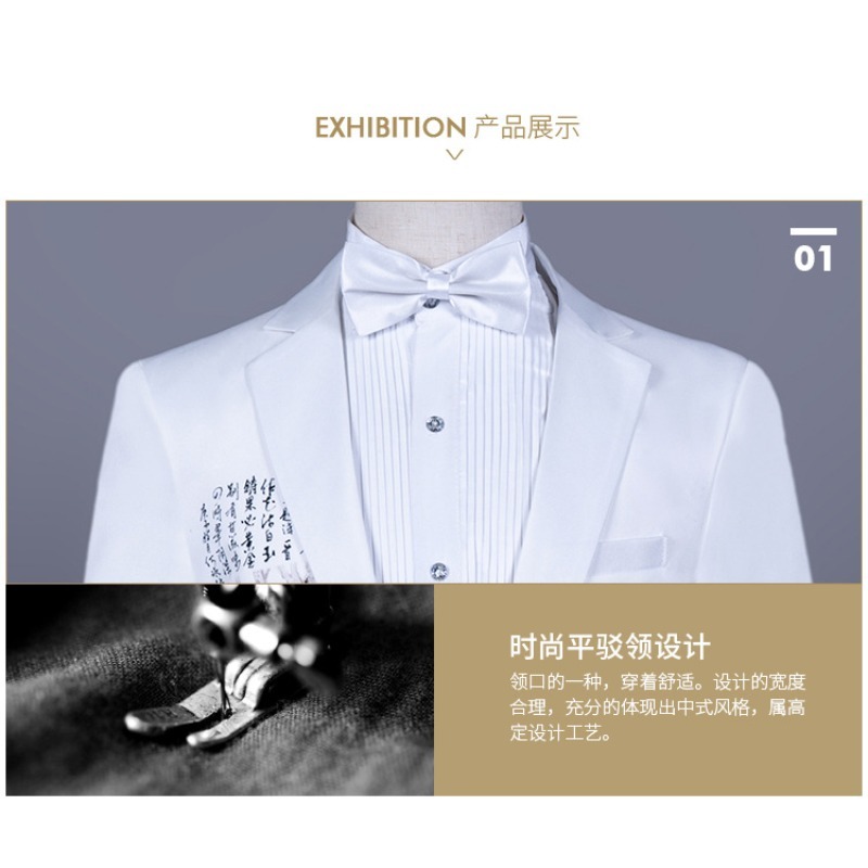 Erkek Asya Beden Beyaz Çin Res - Asian Men Formal Wear incelemesi ve fiyatı