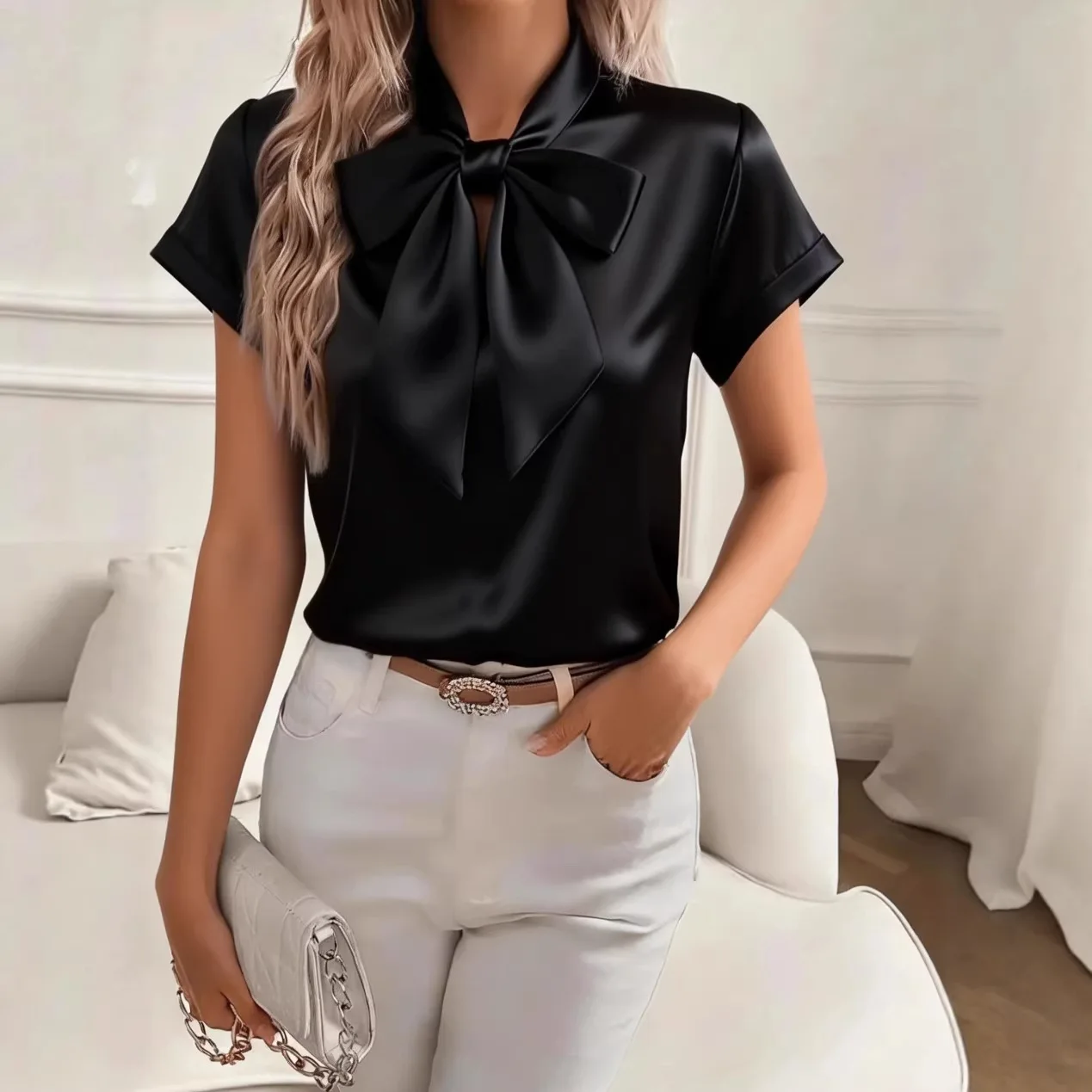 Şık Kadın Saten Fiyonklu Kısa  - Satin Bow Tie incelemesi ve fiyatı