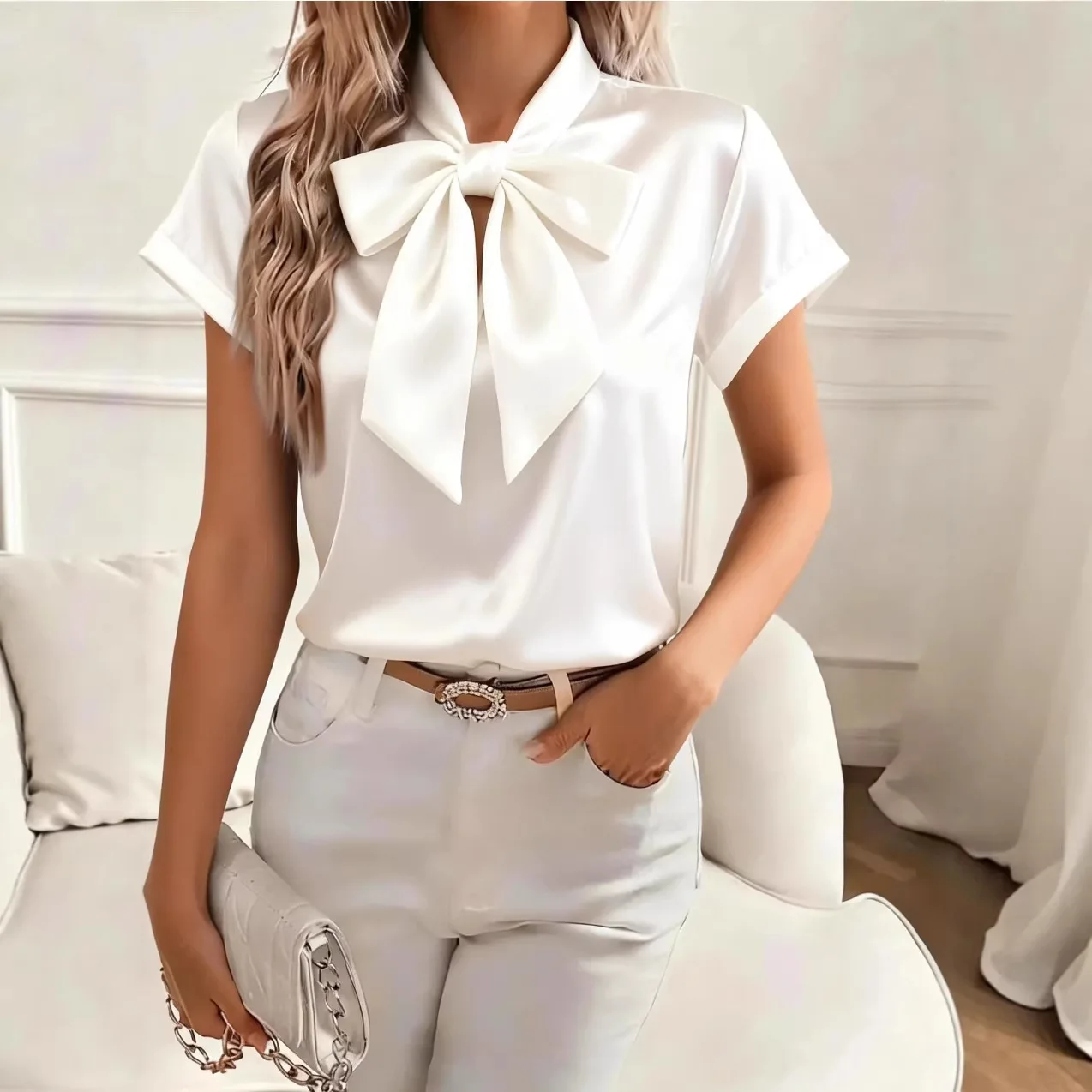 Şık Kadın Saten Fiyonklu Kısa  - Satin Bow Tie incelemesi ve fiyatı