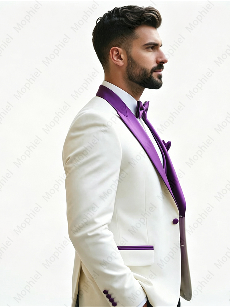 Beyaz Erkek Takım Elbise, 3 Pa - Men Formal Wear Jacket incelemesi ve fiyatı