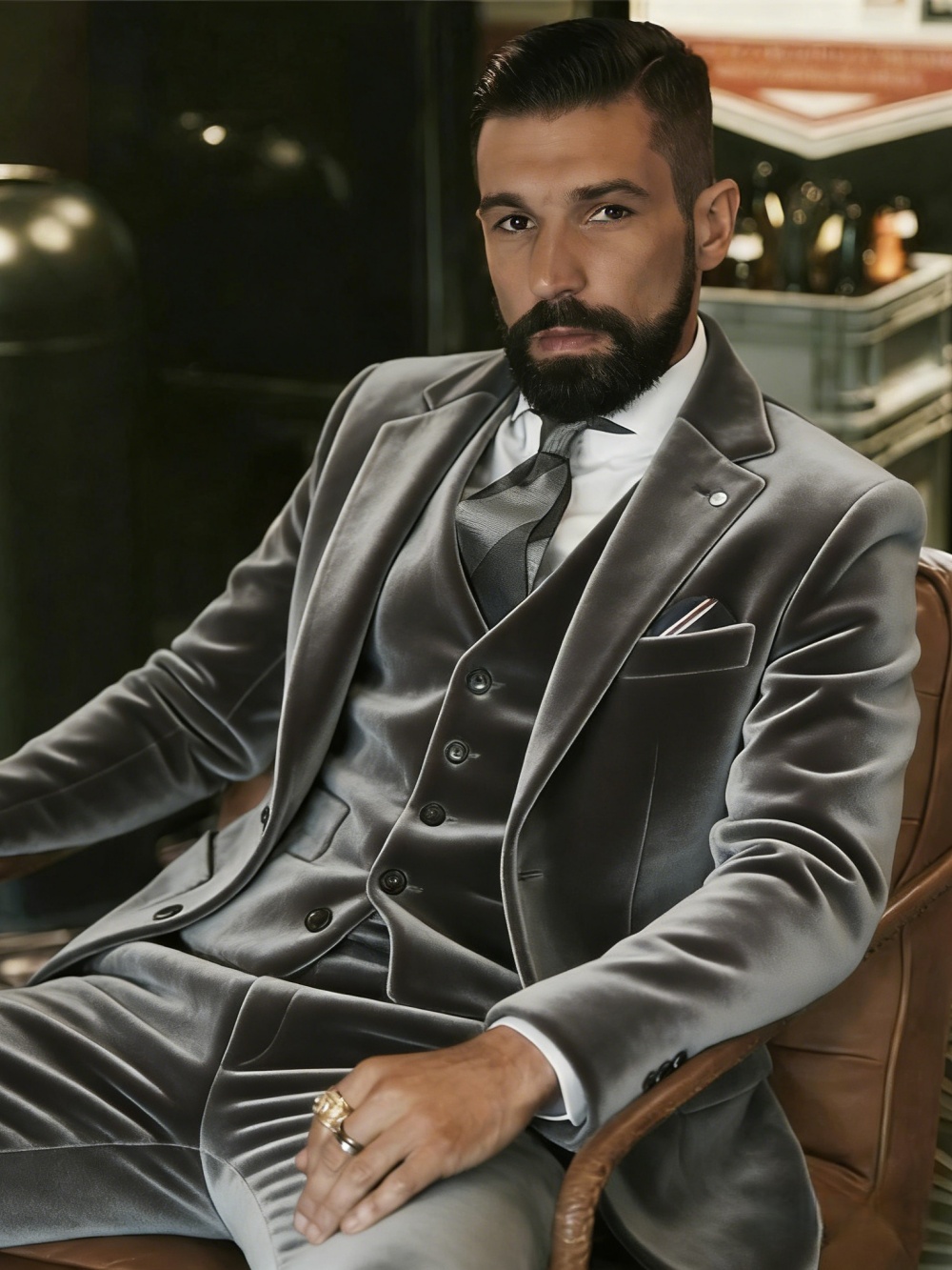 Erkek Kadife Takım Elbise 3 Pa - Men'S Formal Wear In Wedding incelemesi ve fiyatı