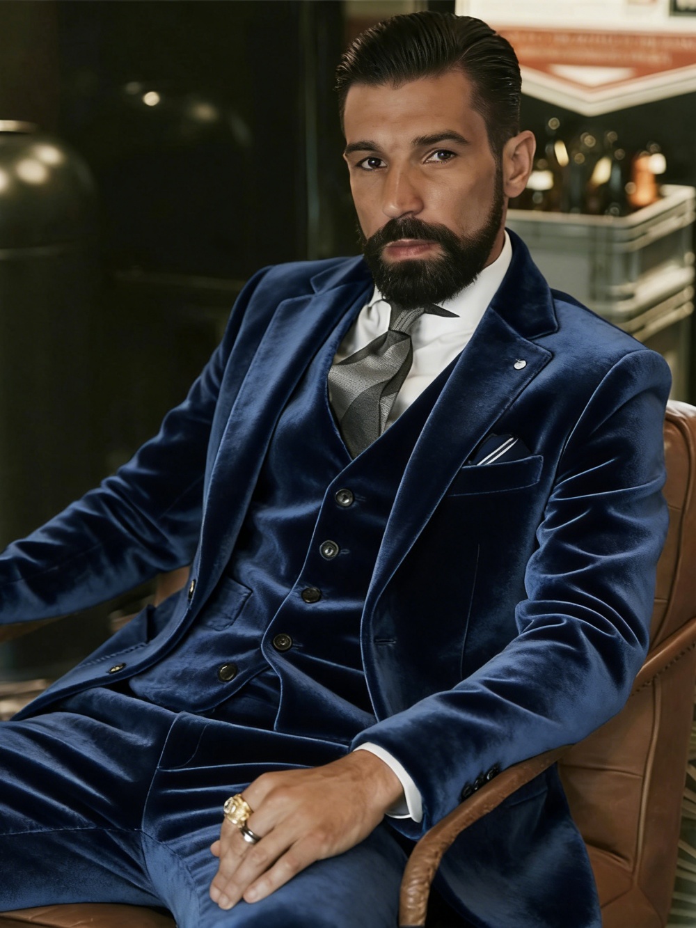 Erkek Kadife Takım Elbise 3 Pa - Men'S Formal Wear In Wedding incelemesi ve fiyatı
