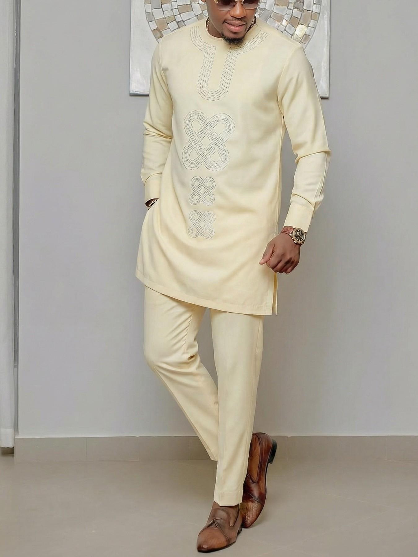 Şampanya Rengi Afrika Erkek Ge - Men'S Formal Ethnic Wear incelemesi ve fiyatı